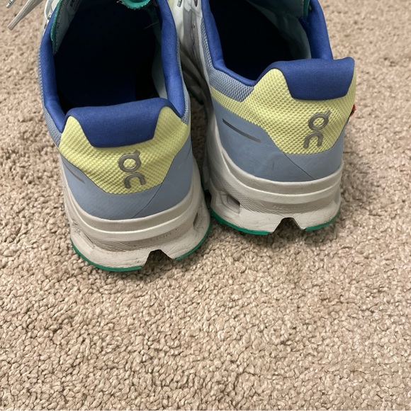 On Running Men's White and Teal Athletic Shoes - Picture 3 of 7